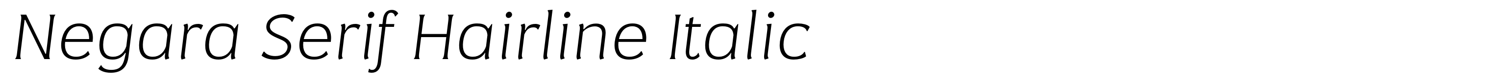 Negara Serif Hairline Italic